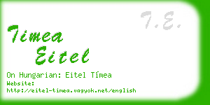 timea eitel business card